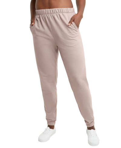 Hanes Women's Perfect Triblend French Terry Cinch Leg Pants In Iced Mocha