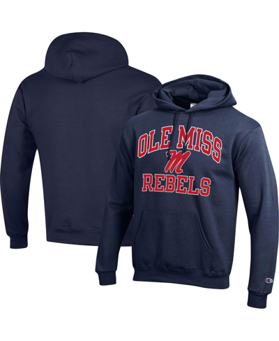 Champion Men's  Navy Ole Miss Rebels High Motor Pullover Hoodie