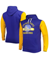 Fanatics Men's  Royal, Gold Golden State Warriors Big And Tall Bold Attack Pullover Hoodie In Royal,gold