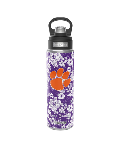 Vera Bradley X Tervis Clemson Tigers 24 oz Wide Mouth Bottle With Deluxe Lid In Purple