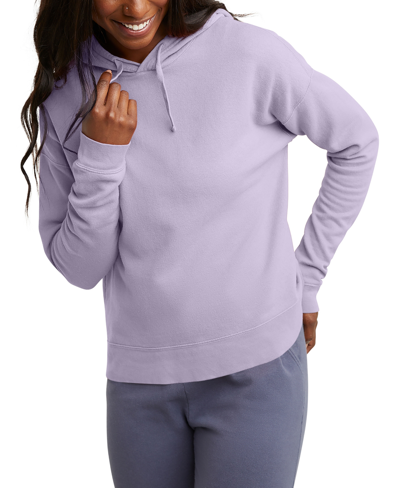 Hanes Hasen Women's Comfortwash Hoodie Sweatshirt In Future Lavender