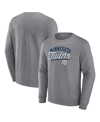 FANATICS MEN'S FANATICS HEATHER GRAY MINNESOTA TWINS SIMPLICITY PULLOVER SWEATSHIRT