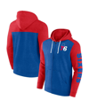 Fanatics Men's  Royal, Red Philadelphia 76ers Big And Tall Down And Distance Full-zip Hoodie In Royal,red