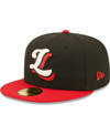 New Era Men's  Black Lansing Lugnuts Authentic Collection Team 59fifty Fitted Hat In Black