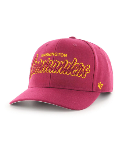 47 Brand Men's ' Burgundy Washington Commanders Street Script Mvp Snapback Hat