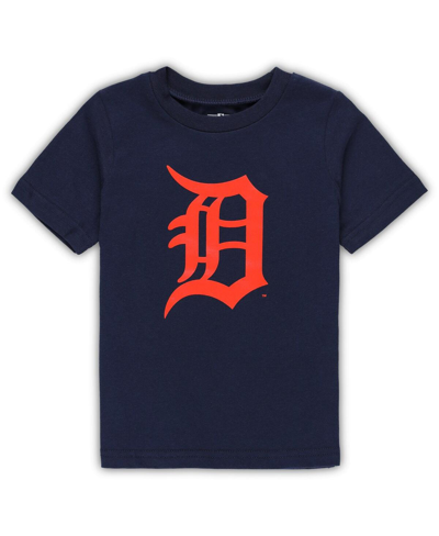 Outerstuff Babies' Infant Boys And Girls Navy Detroit Tigers Team Crew Primary Logo T-shirt