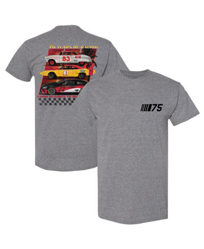 Checkered Flag Sports Men's  Heather Gray Nascar 75th Anniversary Heritage T-shirt