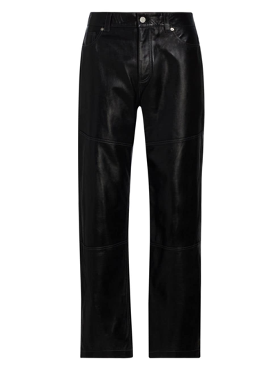 Frame Men's Leather Trousers In Black