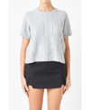 Endless Rose Women's Sequins Sweater Top In Silver