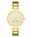 Nine West Women's Quartz Gold-tone Alloy Link Bracelet Watch, 36mm In Gold-tone