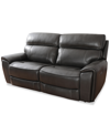 Macy's Closeout! Hutchenson 83" 2 Pc. Zero Gravity Leather Sofa With 2 Power Recliners, Created For  In Grey
