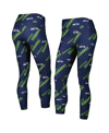 Concepts Sport College Navy Seattle Seahawks Breakthrough Allover Print Leggings In Navy