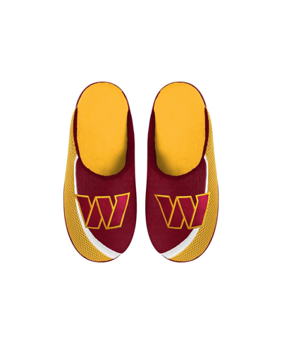 Foco Kids' Youth Boys And Girls  Washington Commanders Big Logo Color Edge Slippers In Yellow