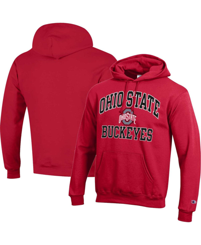 Champion Men's  Scarlet Ohio State Buckeyes High Motor Pullover Hoodie