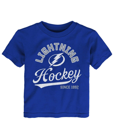 Outerstuff Babies' Infant Boys And Girls Blue Tampa Bay Lightning Take The Lead T-shirt