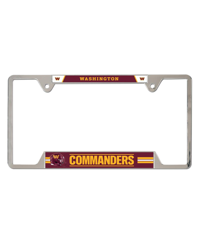 Wincraft Washington Commanders Logo Metal License Plate Frame In Silver