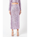 Endless Rose Women's Sequins Maxi Skirt In Amethyst