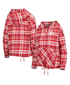 Concepts Sport Crimson Oklahoma Sooners Mainstay Plaid Pullover Hoodie In Crimson