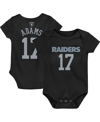 Outerstuff Newborn And Infant Boys And Girls Davante Adams Black Las Vegas Raiders Mainliner Player Name And Nu In Black