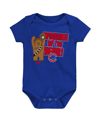 OUTERSTUFF NEWBORN AND INFANT BOYS AND GIRLS ROYAL CHICAGO CUBS STAR WARS WOOKIE OF THE YEAR BODYSUIT