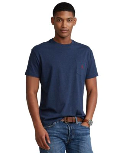 Polo Ralph Lauren Mens Classic Fit Crewneck Pocket T Shirt In Rl Black