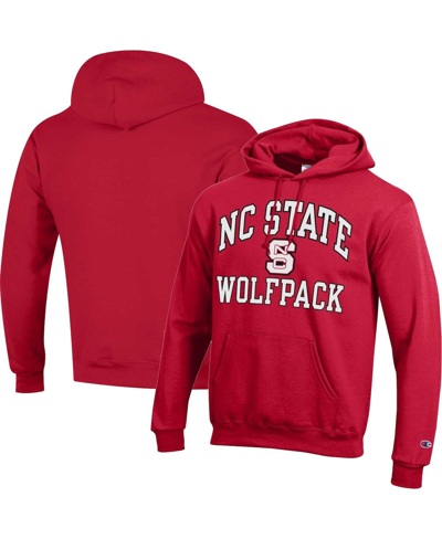 CHAMPION MEN'S CHAMPION RED NC STATE WOLFPACK HIGH MOTOR PULLOVER HOODIE