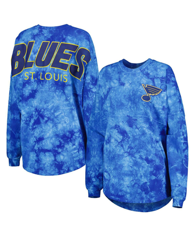 Fanatics Women's  Blue St. Louis Blues Crystal-dye Long Sleeve T-shirt