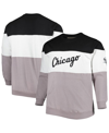 PROFILE MEN'S BLACK, GRAY CHICAGO WHITE SOX BIG AND TALL PULLOVER SWEATSHIRT
