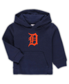 OUTERSTUFF TODDLER BOYS AND GIRLS NAVY DETROIT TIGERS TEAM PRIMARY LOGO FLEECE PULLOVER HOODIE