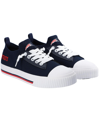 Foco New England Patriots Knit Canvas Fashion Sneakers In Navy