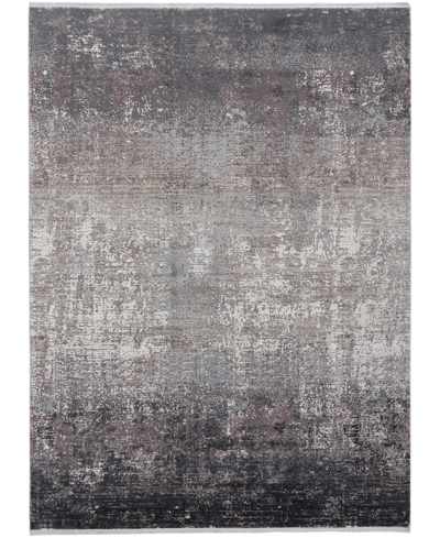 Feizy Cadiz R39fw 3'1" X 5' Area Rug In Gray,black