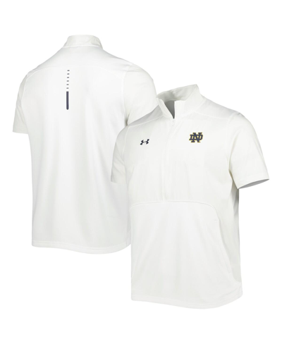 Under Armour Men's  White Notre Dame Fighting Irish Motivate 2.0 Half-zip Jacket