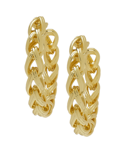 Macy's 14k Gold Plated Braided "c" Hoop Earring