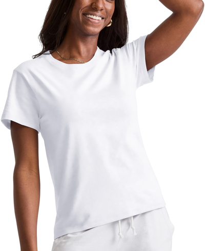 Hanes Women's Originals Triblend Short Sleeve Relaxed T-shirt In Eco White