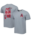 IMAGE ONE MEN'S GRAPHITE ALABAMA CRIMSON TIDE VAULT STATE COMFORT T-SHIRT