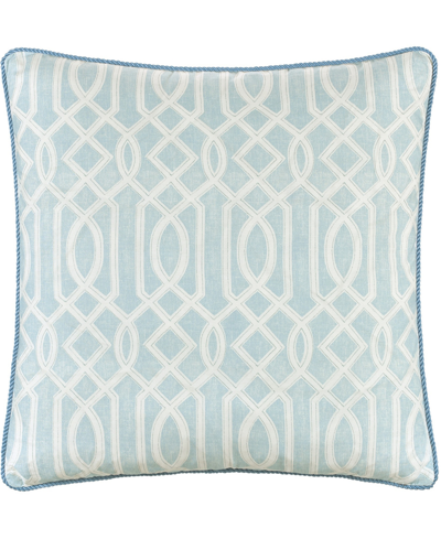 Waverly Mudan Floral Decorative Pillow, 18" X 18" In Blue Bird