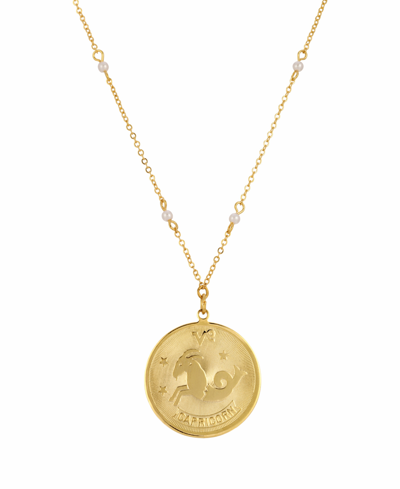 2028 Women's Capricorn Pendant Necklace In Yellow