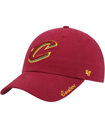 47 Brand Women's ' Wine Cleveland Cavaliers Miata Clean Up Logo Adjustable Hat