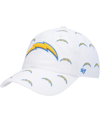 47 BRAND WOMEN'S '47 BRAND WHITE LOS ANGELES CHARGERS TEAM CONFETTI CLEAN UP ADJUSTABLE HAT