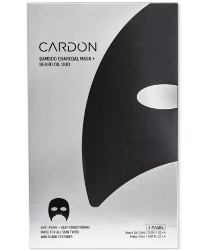 Cardon Bamboo Charcoal Mask + Beard Oil, 4-pk. In No Color