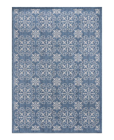 Main Street Rugs Bays Outdoor 119 5' X 7' Area Rug In Blue