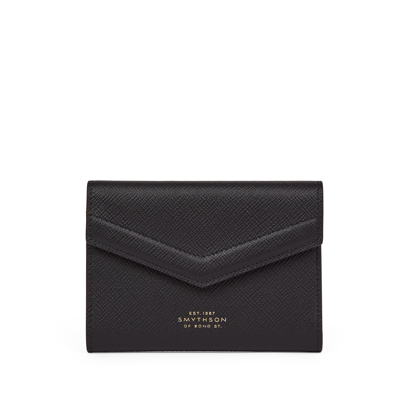 Smythson Mini Envelope Writing Folder In Panama In Black