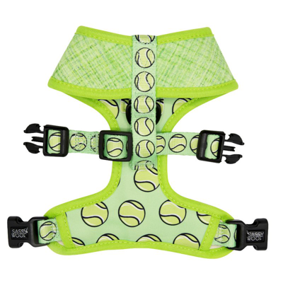 Sassy Woof Dog Reversible Harness In Green