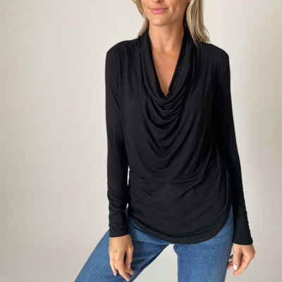 Six Fifty Dylan Long Sleeve Top In Black