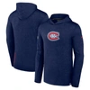 FANATICS FANATICS BRANDED  NAVY MONTREAL CANADIENS AUTHENTIC PRO LIGHTWEIGHT PULLOVER HOODIE