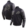 Pro Standard Black Phoenix Suns Gold Stitch Varsity Jacket In Black