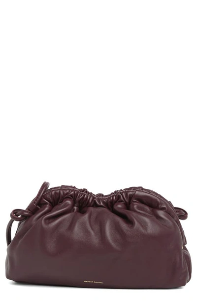 Mansur Gavriel Cloud 皮质迷你手拿包 In Plum