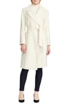 Ralph Lauren Women's Wool Blend Belted Wrap Coat In Moda Cream
