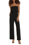DONNA MORGAN FOR MAGGY FLOUNCE BODICE STRAPLESS JUMPSUIT