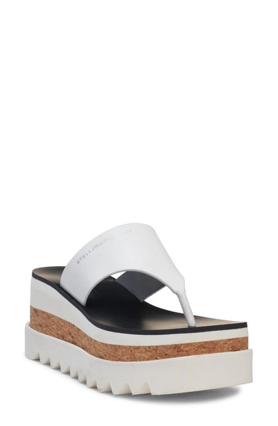 Stella Mccartney 80mm Sneak-elyse Platform Sandals In White